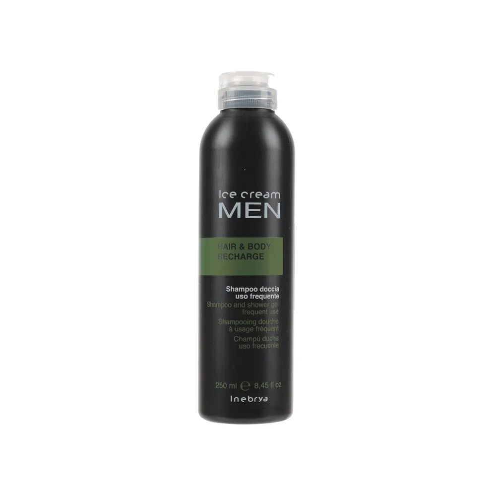 Inebrya Ice Cream Men Hair & Body Recharge Meeste šampoon juustele ja kehale 250ml